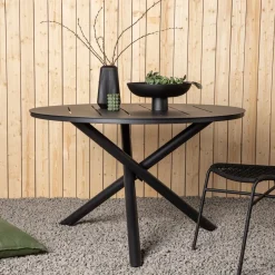 Clearance Nohr Ronde Tuintafel Markeshia 120cm Zwart