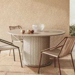 Discount Kave Home Ronde Tuintafel Sedalis Aluminium en touw