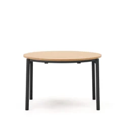 Kave Home Ronde Uitschuifbare Eettafel Montuiri Eiken, 120 - 200 x 120cm