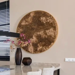 Online Richmond Interiors Ronde Wall Art Bloom Ø110cm, kleur Goud