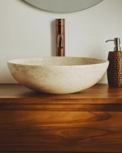 Clearance Kave Home Ronde Waskom Darnen Marmer, 40cm