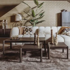 Tower Living Salontafel Amalfi Eiken, Set van 3 stuks