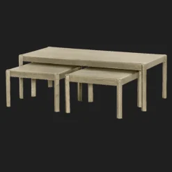 Tower Living Salontafel Amalfi Eiken, Set van 3 stuks