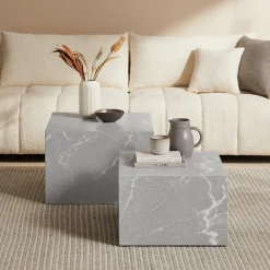 Artistiq Living Salontafel Asusena Marmerlook, Set van 2 stuks