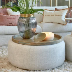 Discount Rivièra Maison Salontafel Babylon Met dienblad, 91cm Antiek wit