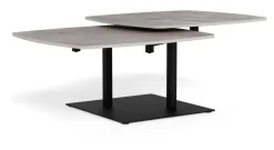 Clearance Bendt Salontafel Cendy Keramiek, Met 2 verstelbare bladen Grijs