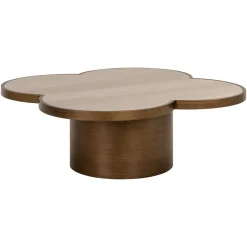 Outlet Richmond Interiors Salontafel Clover Travertinlook, 120cm Beige