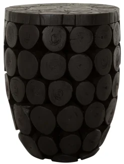 Discount MUST Living Salontafel Cone Teakhout, 36cm, kleur Zwart