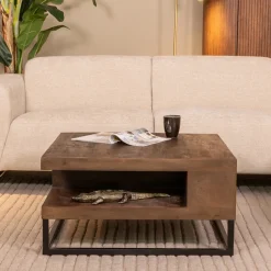 Sale LABEL51 Salontafel Cube Mangohout, 80 x 80cm