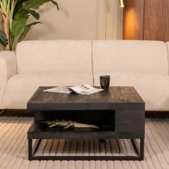 Sale LABEL51 Salontafel Cube Mangohout, 80 x 80cm