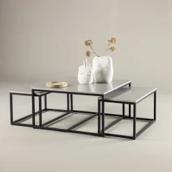 New Nohr Salontafel Dacey Betonlook, Set van 3 stuks Grijs