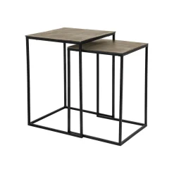 New Richmond Interiors Salontafel Finn Set van 2 stuks, kleur Champagne Gold Goud