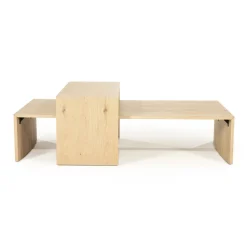 New Eleonora Salontafel Flo Eikenfineer, Set van 2 stuks