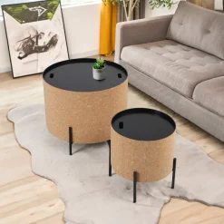 Hot Artistiq Living Salontafel Haywood Kurk, Set van 2 stuks