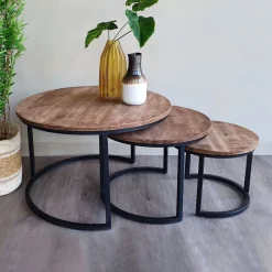 Clearance Brix Salontafel Jerrel Set van 3 stuks Metaal