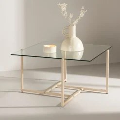 Online Nohr Salontafel Katelynne Glas, 80 x 80cm