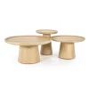 Online Eleonora Salontafel Leia Eikenhout, Set van 3 stuks