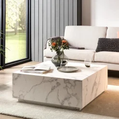 Online Artistiq Living Salontafel Marlenne Marmerlook 90 x 90cm
