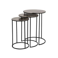 Sale Richmond Interiors Salontafel Nolan Set van 3 stuks, kleur Champagne Gold Goud