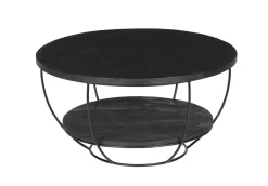 Online Livingfurn Salontafel Norris Mangohout en staal