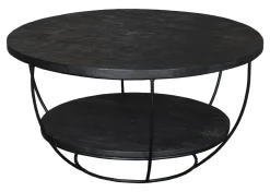 Online Livingfurn Salontafel Norris Mangohout en staal