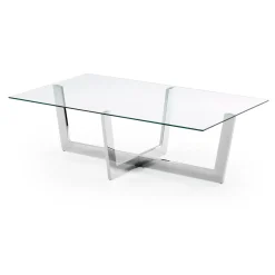 Outlet Kave Home Salontafel Plam Glas, 120 x 70cm