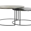Sale Light & Living Salontafel Primo Set van 2 stuks, zwart-brons+mat zwart