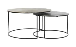 Sale Light & Living Salontafel Primo Set van 2 stuks, zwart-brons+mat zwart