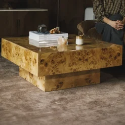 Dutchbone Salontafel Quinn Eucalyptushout, 90 x 90cm