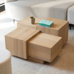 Sale Eleonora Salontafel Quinten Eiken, kleur Naturel