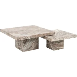 Sale Richmond Interiors Salontafel Rashford Marmer, Set van 2 stuks Stone