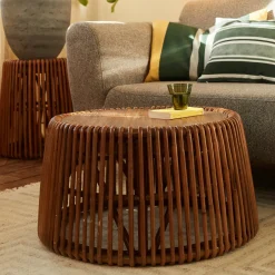 Tom Tailor Salontafel Romelia Teakhout en rotan, 69cm