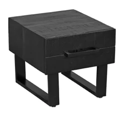 Clearance LABEL51 Salontafel Santos 50 x 44cm, Mangohout, kleur Zwart