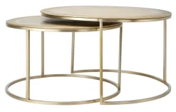 Outlet Light & Living Salontafel Talca Set van 2 stuks, 65/75cm Goud