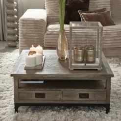 Outlet Rivièra Maison Salontafel The Hoxton Essenhout, 90 x 90cm