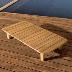 Outlet Kave Home Salontafel Tirant hout, 140 x 70cm Teak