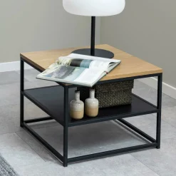 Outlet Bendt Salontafel Ture Eiken en metaal Naturel