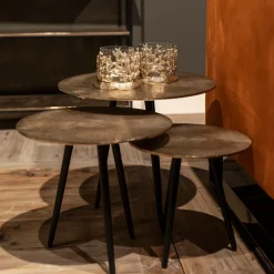 Sale Richmond Interiors Salontafel Vittorio Set van 3 stuks Goud