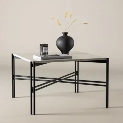 Outlet Nohr Salontafel Yasemin Terrazzo, 75 x 75cm Wit