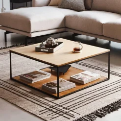 Best Kave Home Salontafel Yoana Eikenhout, kleur Zwart