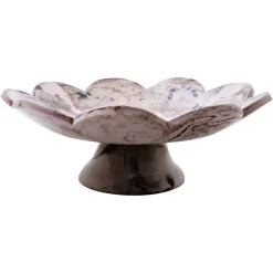 Richmond Interiors Schaal Peony 31cm, kleur Chocolat Brown Chocoladebruin