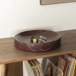 Outlet By-Boo Schaal Rosso Marmer, 30cm Rood