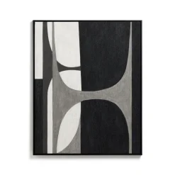 Discount Kave Home Schilderij Onure 100 x 80cm Zwart