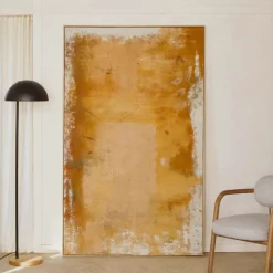 Discount Kave Home Schilderij Selnar XXL 120 x 200cm, kleur Mosterdgeel