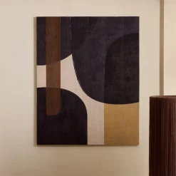 Hot Kave Home Schilderij Tonol 100 x 80cm Zwart