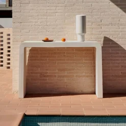 Clearance Kave Home Sidetable Aiguablava Cement, 120cm Wit