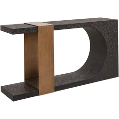 Sale Richmond Interiors Sidetable Bazel 150cm, kleur Zwart/Goud