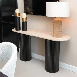 Sale Richmond Interiors Sidetable Hampton 130 x 40cm, Travertin