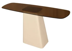 Sale Brix Sidetable Mylon Glas en gecoat staal, 140cm