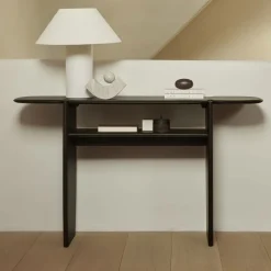 Hot Ethnicraft Sidetable PI Gevernist Mahoniehout, kleur Donkerbruin